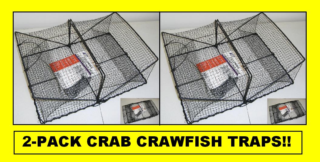 2-PACK CRAB CRAWFISH TRAP Folding Trap! NEW! #TR101