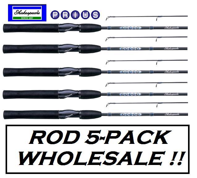 SHAKESPEARE PRIUS 7 Spinning Rods 5-Pack WHOLESALE!