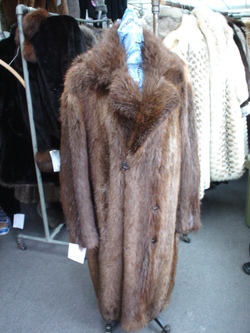 NEW LONG HAIRED BEAVER FUR COAT MEN SZ 3XL CUSTOM