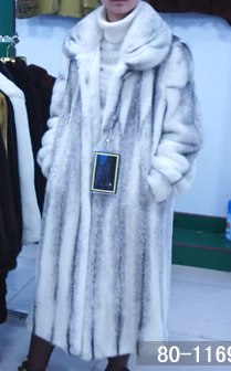 BRAND NEW  CROSS MINK FUR COAT WOMEN SZ  4-10