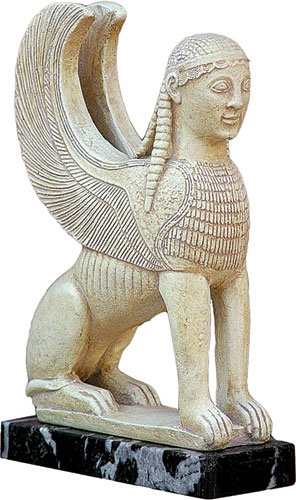 SPHINX GREEK Stone Statue Sculpture Art Figurine New