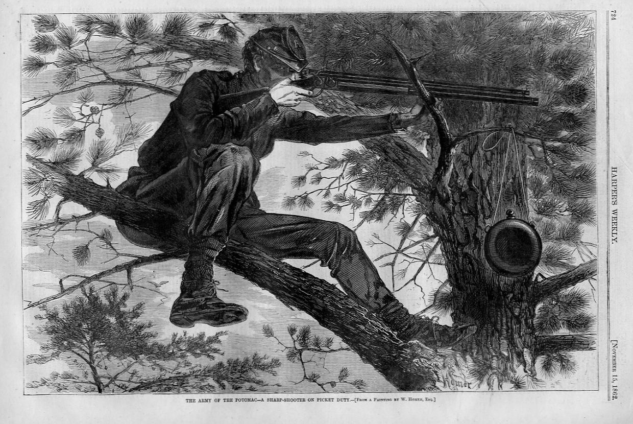 WINSLOW HOMER SHARPSHOOTER ON PICKET DUTY CIVIL WAR ARMY OF THE POTOMAC