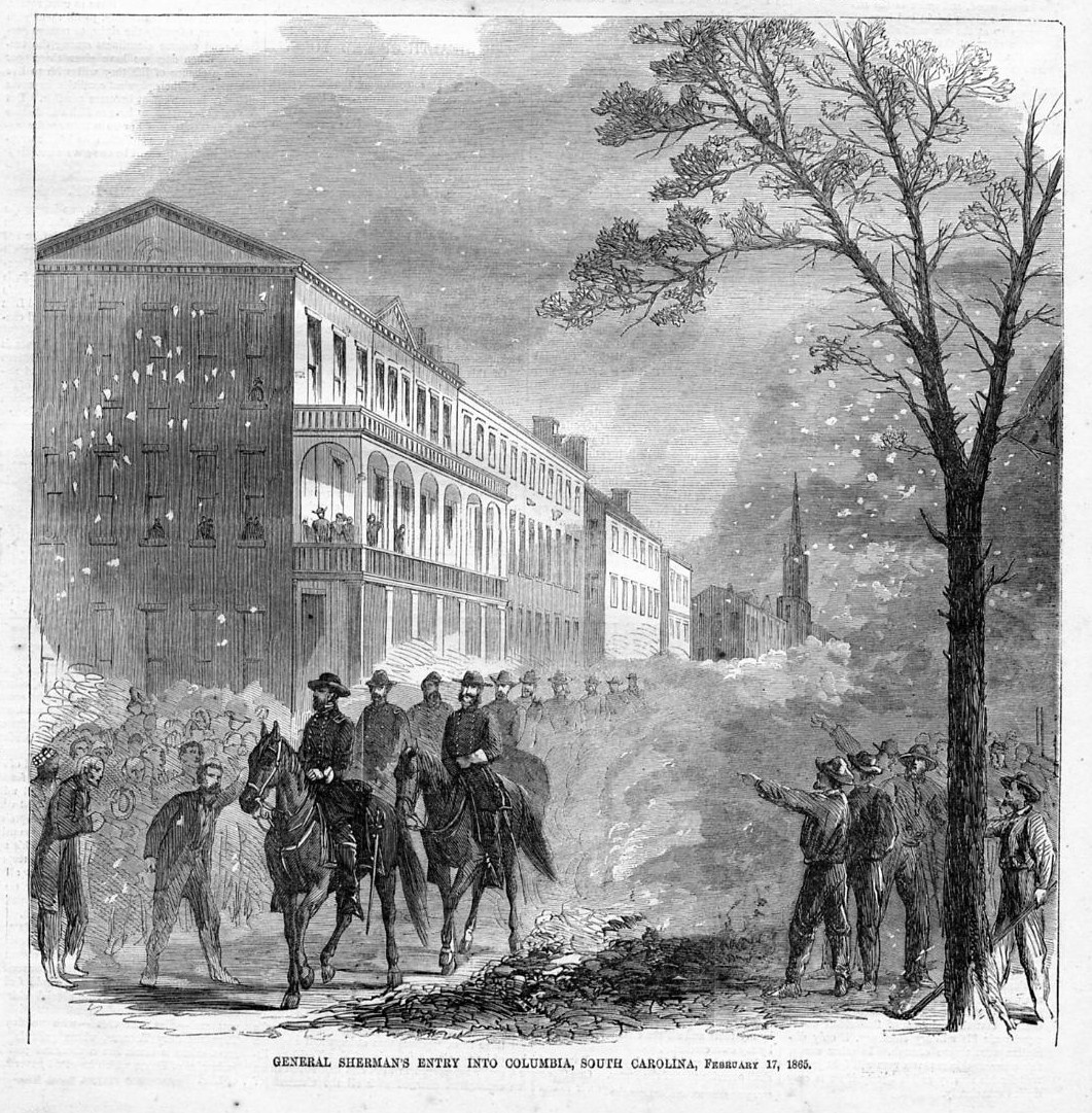 General Sherman Entering Columbia South Carolina On Horseback Civil