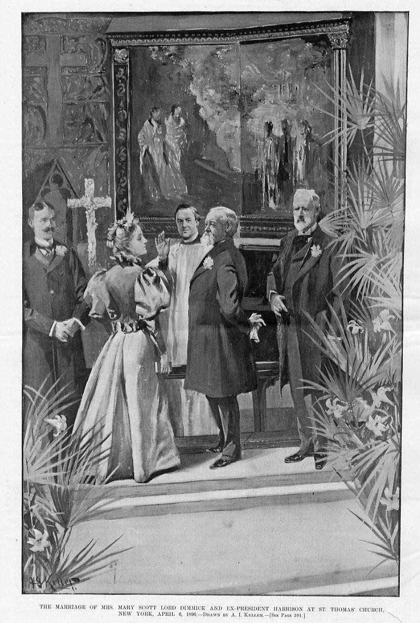 MARRIAGE OF MRS. MARY SCOTT LORD DIMMICK AND EXPRESIDENT HARRISON, NEW