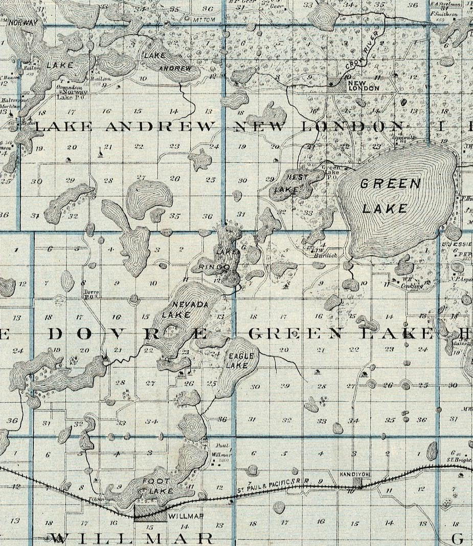 Kandiyohi County Minnesota 1875 Andreas Atlas Map Willmar Meeker County Ebay 3651