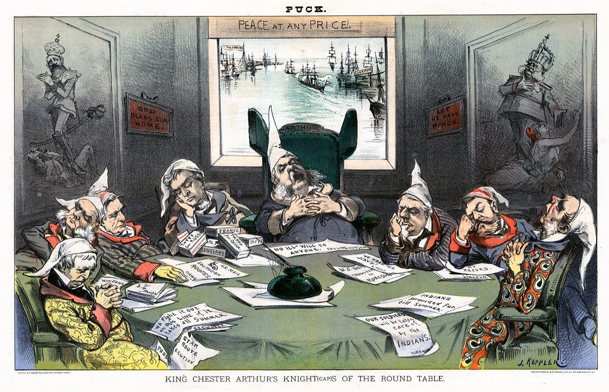 King Chester Arthur Knights Of The Round Table Cabinet Members King Chester Arthur Knights Of The Round Table Cabinet Members Asleep In Pajamas