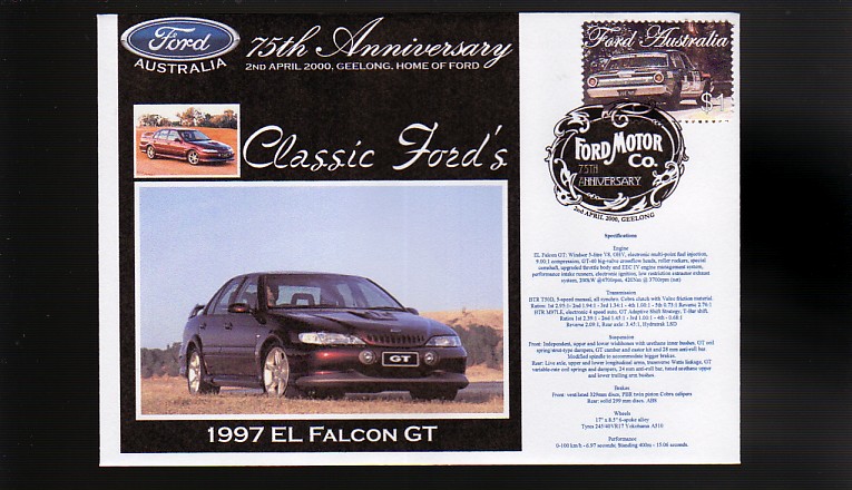 2000 Ford 75th Anniv Cov 1997 El Ford Falcon GT | eBay