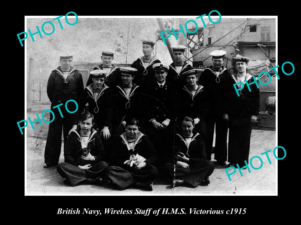 OLD-LARGE-HISTORICAL-PHOTO-OF-BRITISH-NAVY-HMS-VICTORIOUS-WIRELESS ...