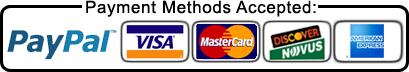 We accept the following payment methods