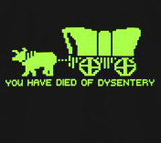 DYSENTERY funny t-shirt vintage t-shirt cool shirt Oregon Trail game t