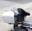 NEW SILVER MOTORCYCLE TRUNK + TOURING BACKREST + R