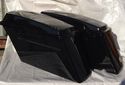 Black SP Hard Trunk Saddlebags for Harley Sportste