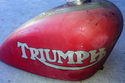 Old Paint Survivor Triumph Chopper Tank Custom Vin