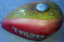 Old Paint Survivor Triumph Chopper Tank Custom Vin