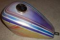 CRAZY OLD PASTEL CHOPPER TANK Vintage Custom Paint