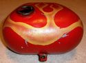 VINTAGE FLAMED MUSTANG CHOPPER TANK Old Survivor A