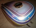 CRAZY OLD PASTEL CHOPPER TANK Vintage Custom Paint