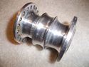 VINTAGE RIBBED SPOOL HUB Old 70's Chopper Harley P