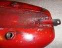 VINTAGE FLAMED MUSTANG CHOPPER TANK Old Survivor A