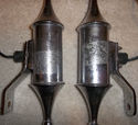 PAIR RON FINCH PAWN LIGHTS Vintage Harley Triumph 