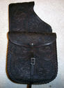 Hand Tooled Leather Saddlebags Custom Chopper Vint