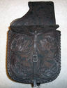 Hand Tooled Leather Saddlebags Custom Chopper Vint