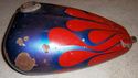 VINTAGE CUSTOM PAINTED RIBBED CHOPPER TANK Old 70s