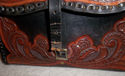 HAND TOOLED LEATHER SADDLEBAGS Custom Chopper Vint