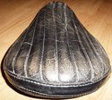 X**SOLD** BATES PLEATED LEATHER SEAT w/ STICKER **