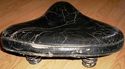 Vintage BATES LEATHER SEAT Large Pan with Bates Ac