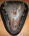 X**SOLD** BATES PLEATED LEATHER SEAT w/ STICKER **