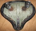 Vintage BATES LEATHER SEAT Large Pan with Bates Ac