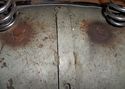 Vintage BATES LEATHER SEAT Large Pan with Bates Ac