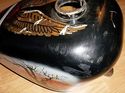 Old Custom Painted Chopper Tank Vintage Harley Knu