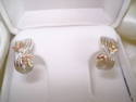 BLACK HILLS  GOLD/SILVER HOOP EARRINGS-BOW DESIGN