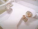 BLACK HILLS  GOLD/SILVER HOOP EARRINGS-BOW DESIGN