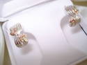 BLACK HILLS  GOLD/SILVER HOOP EARRINGS-BOW DESIGN
