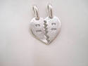 Sterling Silver 9.25  TWO pc. BEST FRIEND  PENDANT