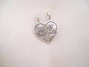 Sterling Silver 9.25  TWO pc. BEST FRIEND  PENDANT