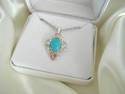 Black Hills Gold /silver GENUINE Turquoise Pendant