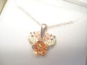BLACK HILLS  GOLD/silver ROSE PENDANT HEART SHAPE