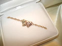BLACK HILLS ALL GOLD 2 HEARTS BRACELET 7-1/4 "NO S