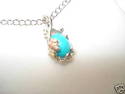  Black Hills Gold /silver Turquoise Pendant -BEAUT