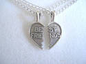 Sterling Silver 9.25  TWO pc. BEST FRIEND  PENDANT