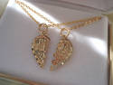 Gold plated BEST FRIEND HEART PENDANT with 2 chain