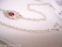 BLACK HILLS GOLD/SILVER GEN.GARNET ANKLET 9-1/2 - 