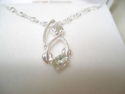 STERLING SILVER NATURAL PERIDOT PENDANT , VINE DES