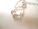 STERLING SILVER NATURAL PERIDOT PENDANT , VINE DES