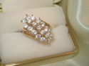 GOLD OVER  925 STERLING - VERMEIL - COCKTAIL RINGS