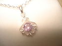 STERLING SILVER 925 NATURAL AMETHIST PENDANT , CUR